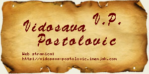 Vidosava Postolović vizit kartica